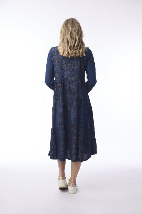 Orientique mekko 21465 Tabriz tummansininen kauniit yksityiskohdat tuotekuva 2