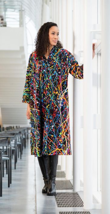 Aino mekko Pirteän värikäs Nox kuosi tuotekuva 1