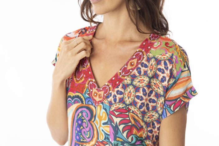 Escape mekko 71566 Francesca pirteä värikäs kuosi tuotekuva 5 Escape mekko 71566 Francesca pirteä värikäs kuosi tuotekuva 5