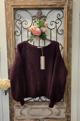 MARTA DU CHÂTEAU Marta du Château neule Rosa5102 Melanzana ihana pörröinen ja tilava malli