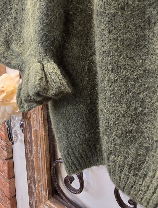 Marta du Château neule 2413 Army vihreä ihana pörröinen ja tilava malli tuotekuva 2