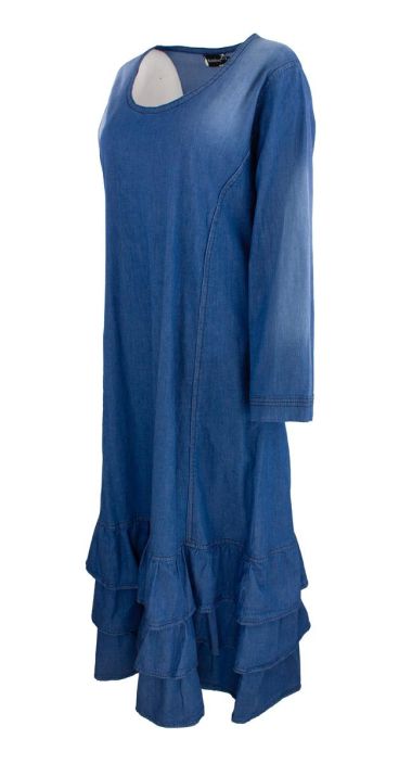 Boheme farkkumekko B13223 Ihanat frillakerrokset helmassa tuotekuva 1