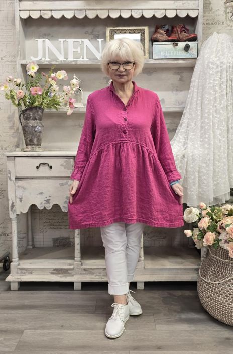 Grizas pellavatunika 52762 Pinkki tyylikäs ja romanttinen malli tuotekuva 2