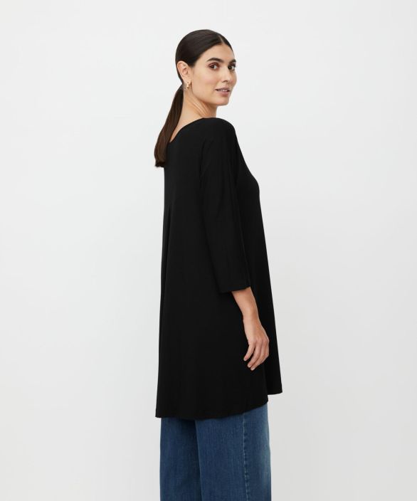 MASAI tunika Gertine Musta pehmeä viskoositrikoo malli tuotekuva 2