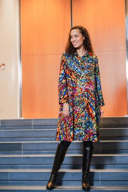 AINO Aino paitajakku Nikki ihana De Krans kuosi tyylikäs jakku rypytetystä viskoosista