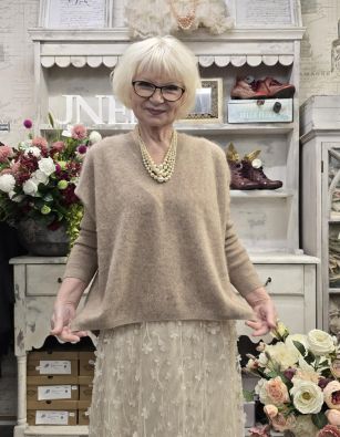 Meimeij villaneule M6IZ49 Kaunis beige äärettömän pehmeä