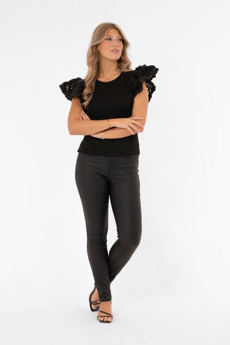 Capri Collection toppi Ava Musta kaunis ruusu yksityiskohtainen malli tuotekuva 2