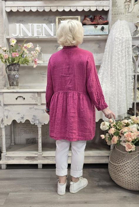 Grizas pellavatunika 52762 Pinkki tyylikäs ja romanttinen malli tuotekuva 5