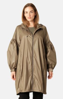 ILSE JACOBSEN Ilse Jacobsen takki Shimmer vettähylkivä malli, kultainen sisäpuoli ja kiiltävä kangas