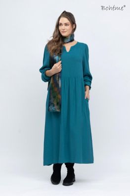 BOHEME Boheme mekko B13102 Petroli ihana TODELLA mukava sekoitus luonnonmateriaaleja