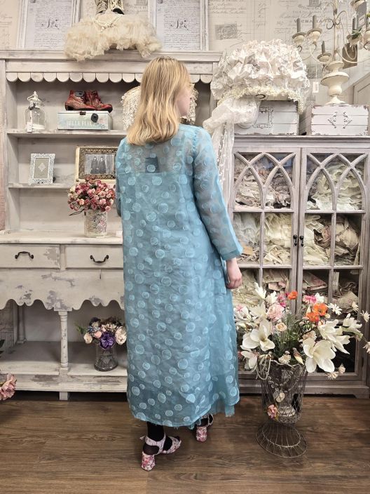 Grizas mekko 91738 288  vaalean sininen täplä silkki tuotekuva 3
