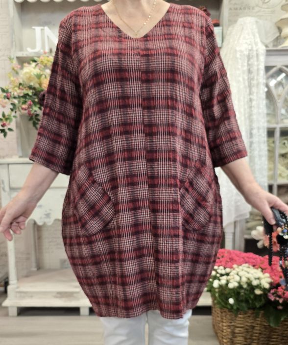 THING mekko 7059 Wine Viininpunainen, harmaa, beige tuotekuva 4