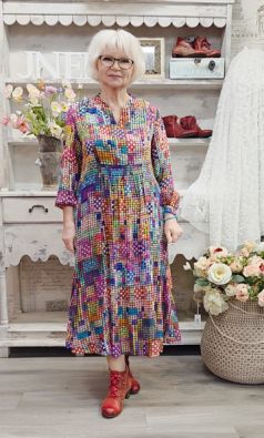 Sahara mekko GRD5196 Multi Colour Glass Tiles aivan upea värikäs ruutukuosi