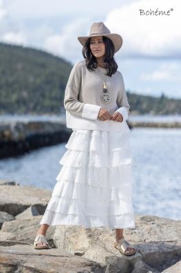 BOHEME Boheme mekko 12935 Valkoinen monikäyttöinen upea malli