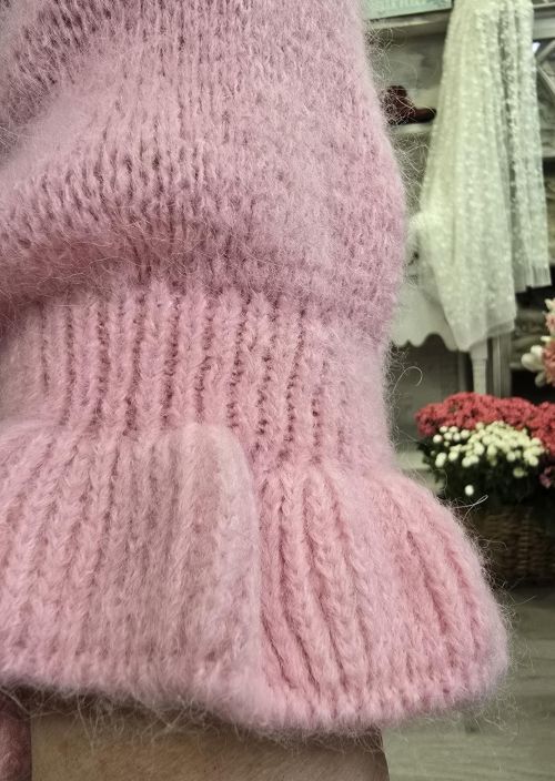 Marta du Château pörröinen neulejakku 2413 Baby Pink suloinen roosa todella mukava pörröneule tuotekuva 4