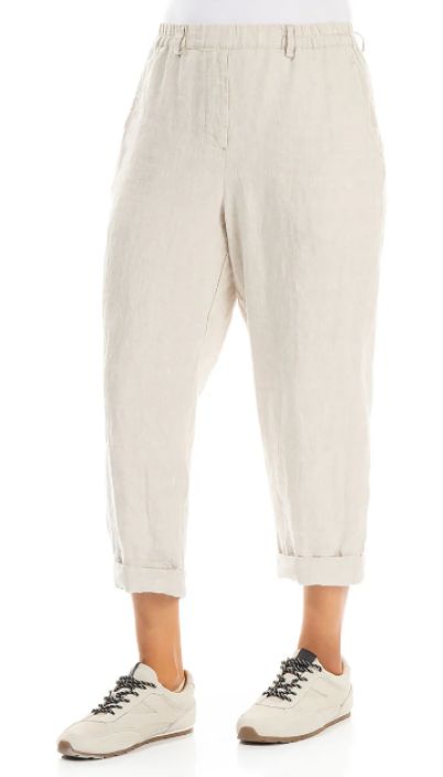 Grizas pellavahousut 3713 Natural pellava Vyötäröllä resori takaamassa istuvuuden tuotekuva 1 Grizas pellavahousut 3713 Natural pellava Vyötäröllä resori takaamassa istuvuuden tuotekuva 1