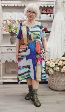 Grizas mekko 52302 Värikäs pellava, hyvin hengittävä