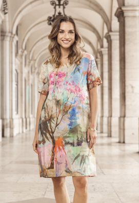 Orientique mekko 71604 Scenic Shift Digital kaunis Japani maisema kuosi