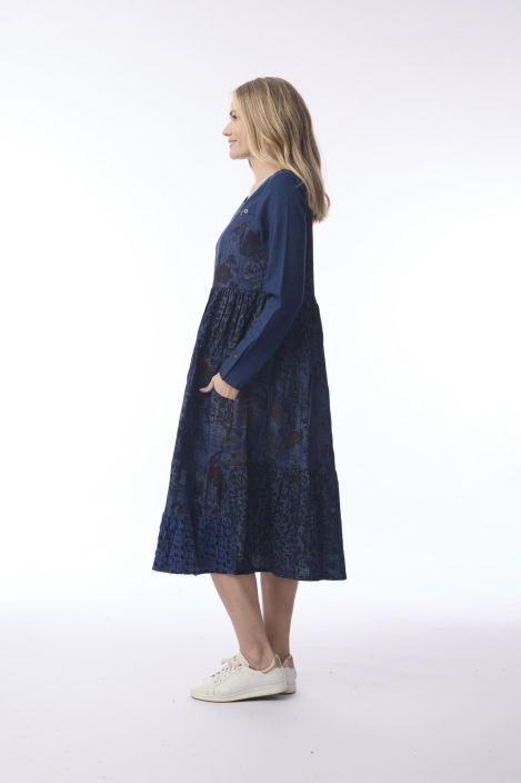 Orientique mekko 21465 Tabriz tummansininen kauniit yksityiskohdat tuotekuva 1