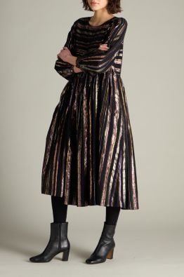 SAHARA Sahara mekko GRD6626 Musta/Lurex Multi stripe tyylikkäät moniväriset raidat