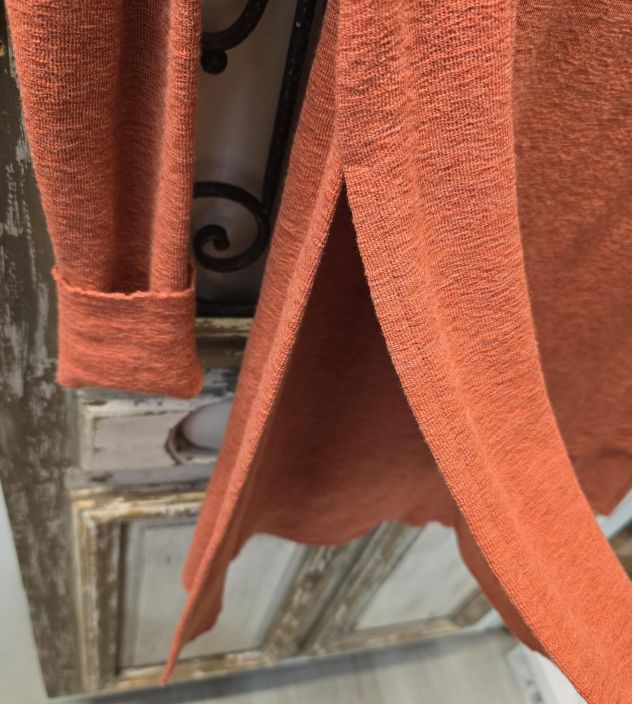 Blusbar tunika 6040 Terracotta tyylikäs merinovilla neuletunika tuotekuva 1