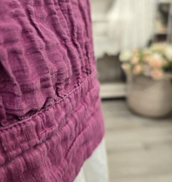 Grizas paita 52730 Pinkki tyylikäs takaa pidempi malli pehmeästä silkki/pellavasta tuotekuva 5