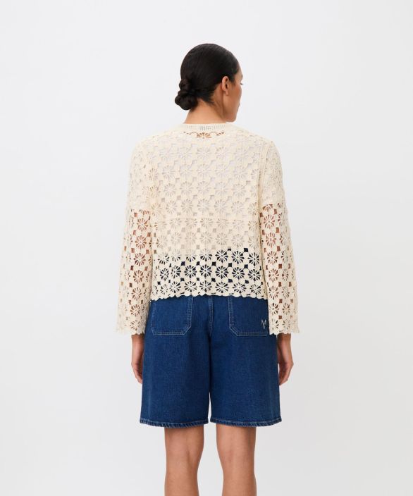 MASAI neulejakku Littalis Fog off-white  boheemi virkkaus tuotekuva 2