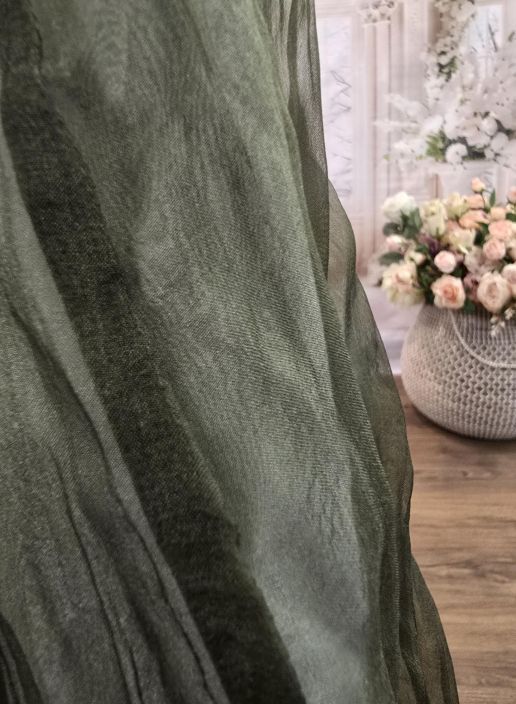Grizas silkkimekko 91785 Metsän vihreä (603) ihana sifonki alusmekolla tuotekuva 8