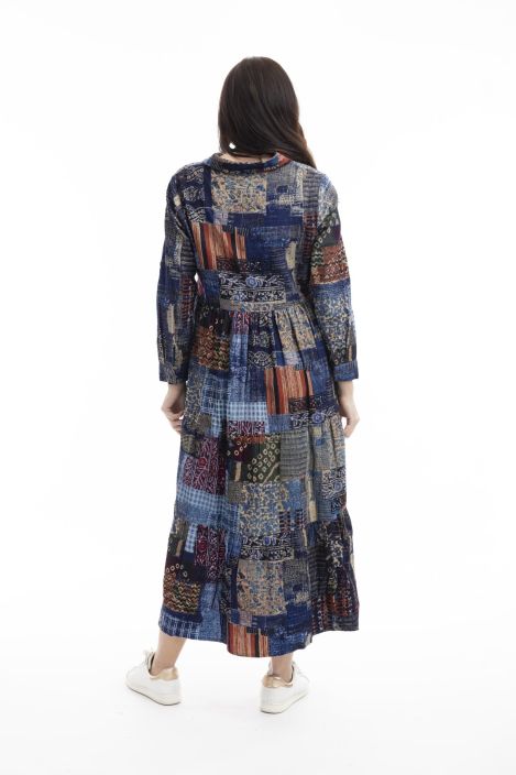 Orientique maxi mekko 30130 California Dreaming print  upea vakosametti kuosilla tuotekuva 4