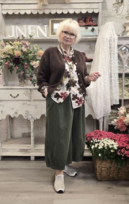 Marta du Château paita kauluksella 558920 beige kukkakuosi tuotekuva 1