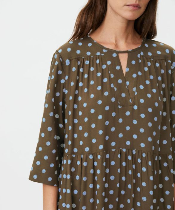 MASAI mekko Nobina Slate ruskea, siniset täplät tyylikäs malli tuotekuva 2