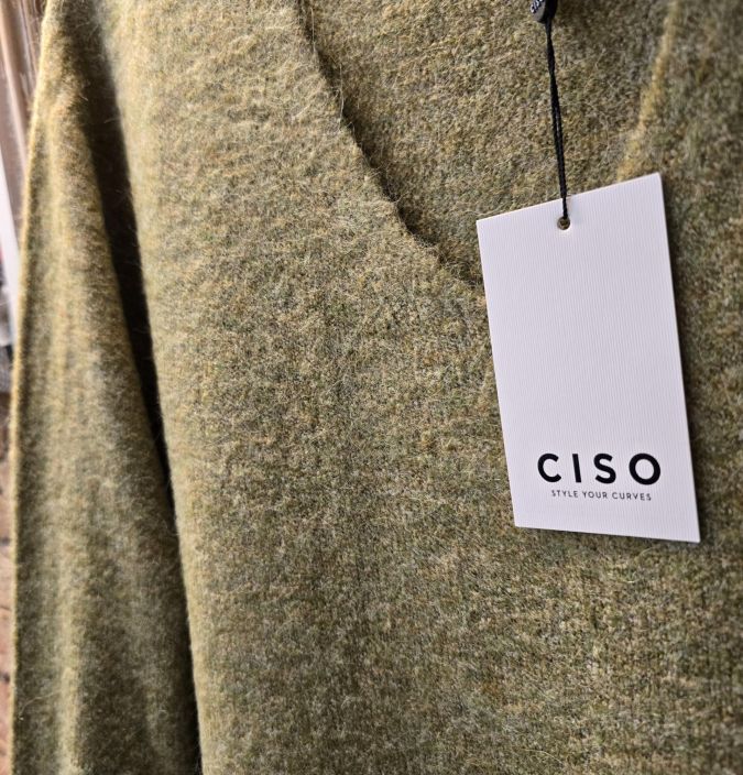 CISO pehmeä neule 40071 Meleerattu vihreä super mukava pörröinen malli tuotekuva 1
