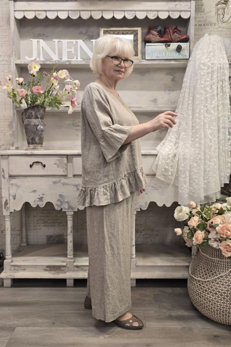 THING pellavapusero 7233 Natural Mukava ja suloinen malli tuotekuva 2