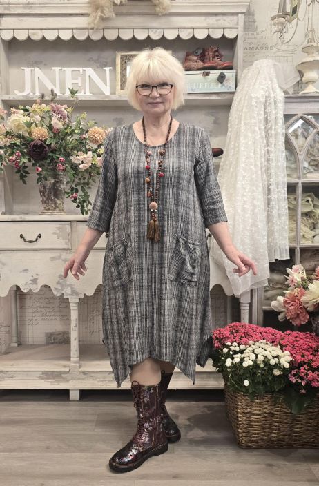 THING mekko 7097 Silver Tyylikäs ja ajaton haalistettu ruutukuosi tuotekuva 3