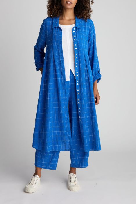 Sahara mekko GRD5192 sahkonsininen pohja hento ruutukuosi Englantilainen design mallisto Sahara on tunnettu uniikeista