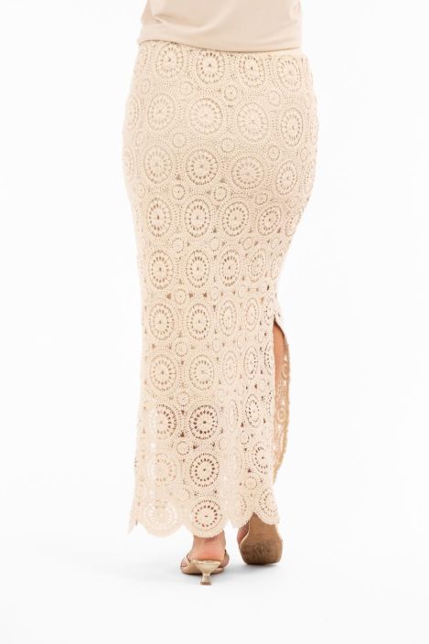 Capri Collection hame Freya Cream ihana romanttinen virkkaus alushameella tuotekuva 5 Capri Collection hame Freya Cream ihana romanttinen virkkaus alushameella tuotekuva 5