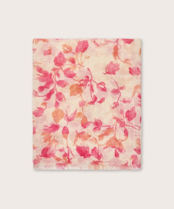 MASAI huivi Avenelle Carmine Ihanat sävyt kukkakuosissa pellava/puuvilla tuotekuva 2