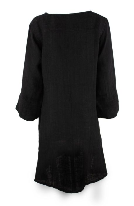 Boheme mekko B13202 Ajaton musta ihana bubble pellava tuotekuva 1