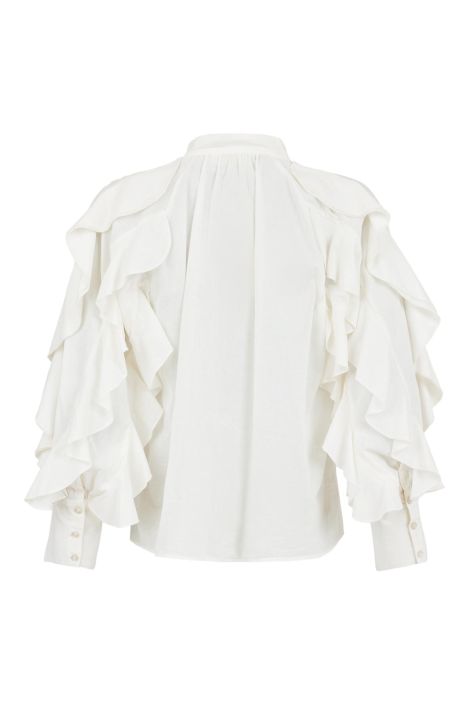 NOEN paita 86245 Off-white romanttiset frillat tuotekuva 2
