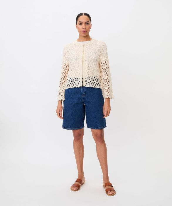 MASAI neulejakku Littalis Fog off-white  boheemi virkkaus tuotekuva 1