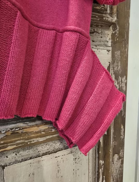 NOEN neule 83665 Pinkki uniikin mallinen paksumpi neule tuotekuva 1