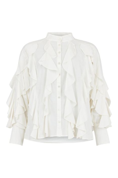 NOEN paita 86245 Off-white romanttiset frillat tuotekuva 1