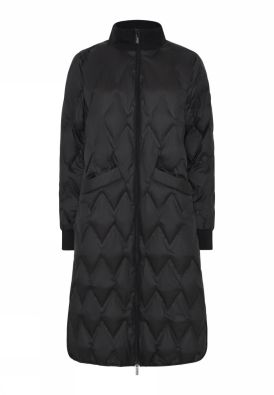 ETAGE Etage takki 1780 musta Tyylikäs malli korkealla, mukavalla resori kauluksella