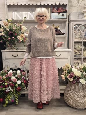MARTA DU CHÂTEAU Marta du Chateau pörröinen neule Anouk Dark fango Beige super pehmeä