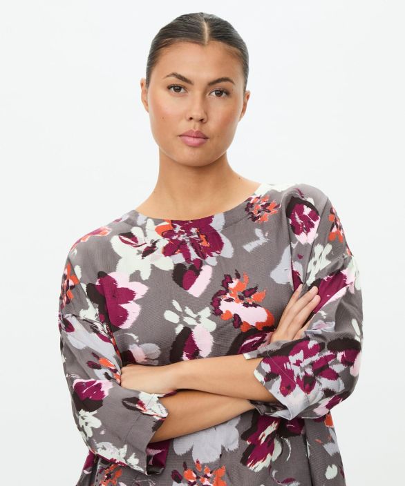 MASAI paita Becca Fig Viininpunainen Pehmeä viskoosipusero tuotekuva 1