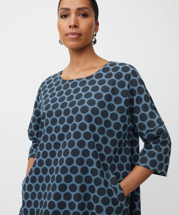 MASAI mekko Neo Navy Blazer sinisen sävyt täplissä puuvilla  vakosametissa tuotekuva 2