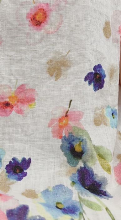 Grizas mekko 52302 Valkoinen suloinen kukkakuosi tuotekuva 3 Grizas mekko 52302 Valkoinen suloinen kukkakuosi tuotekuva 3