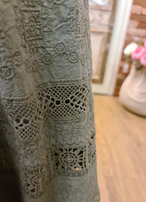 Privatsachen mekko Hagerste (Mimico) Popliini puuvillaa miellyttavassa koristeellisessa mekossa. Edessa kauniit