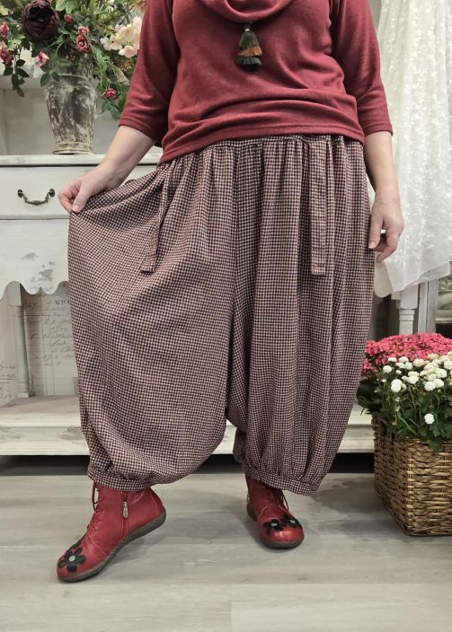 Thing leveät housut 7080 Wine viininpunaiset näyttävät housut tuotekuva 1