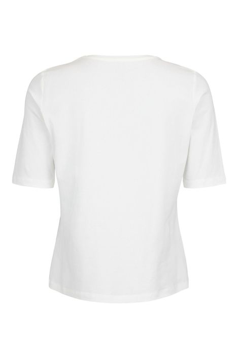 I'CONA paita 64262 Valkoinen miellyttävä ja laadukas T-paita pinkillä kuvalla ja kiiltävillä kivillä tuotekuva 2